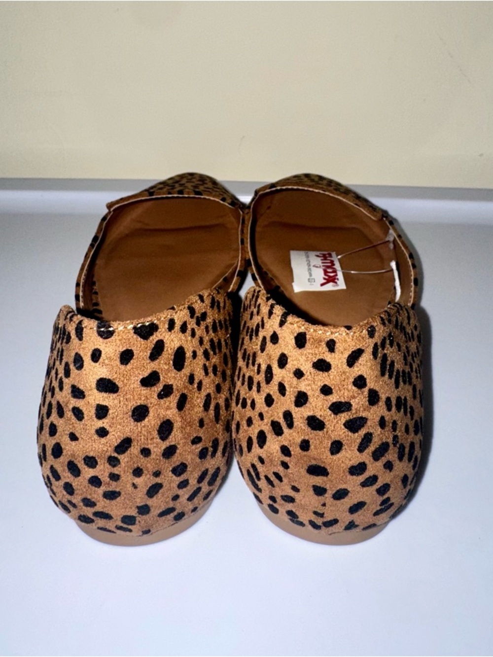 NWT Kensie Leopard Print Pointed D'Orsay Flats Brown/Black - Picture 6 of 10